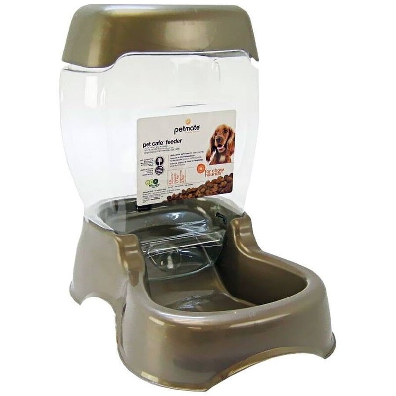 Petmate Pet Cafe Feeder - 6 Pound Capacity - Pearl Tan