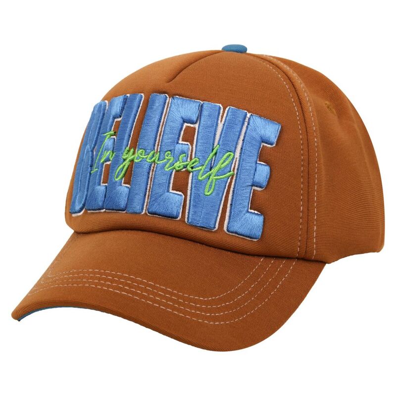 B180 Believe Yourself Unisex Trucker Cap Brown