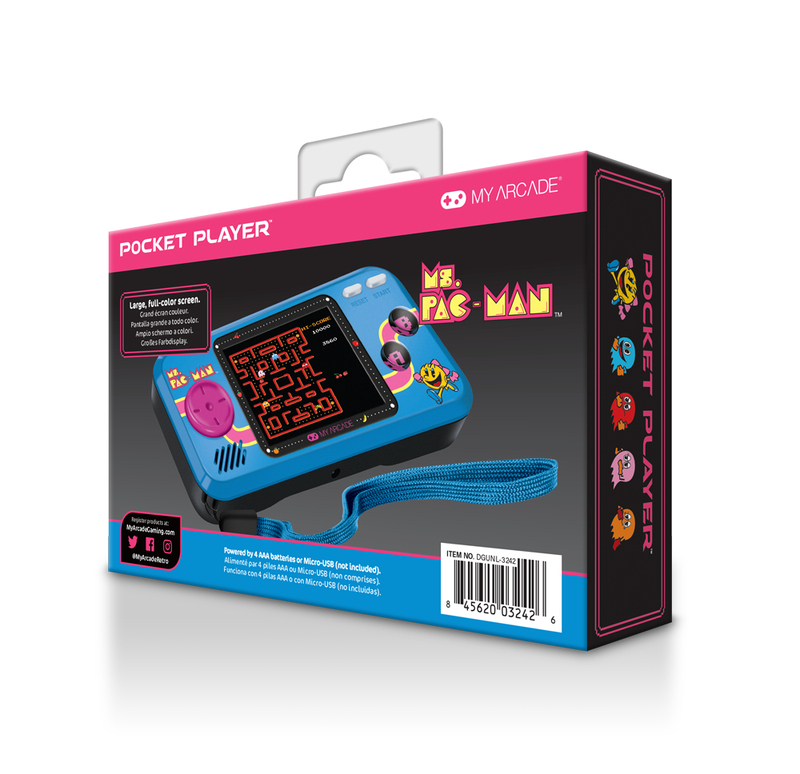 My Arcade MS. PAC-MAN Pocket Player Blue