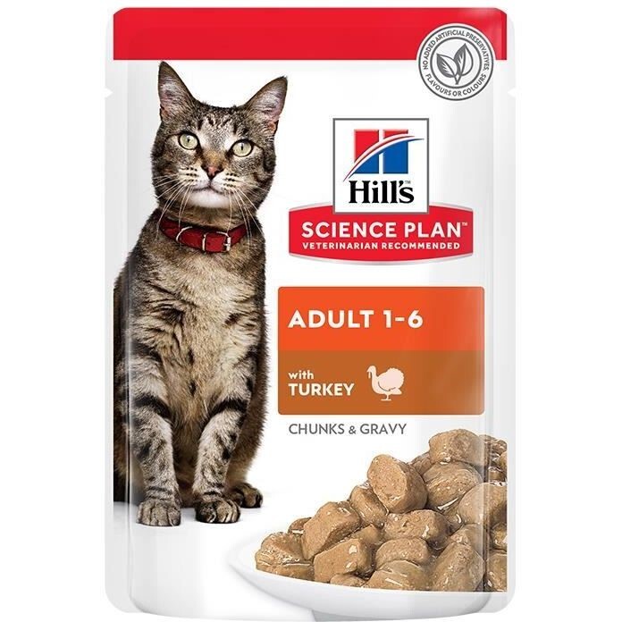 Hill's Science Plan Adult Wet Cat Food Turkey Pouches - 85G