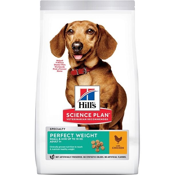 Hill's Science Plan Perfect Weight Small & Mini Adult Dog Food with Chicken - 1.5Kg Hill's Science Plan Perfect Weight Small & Mini Adult Dog Food with Chicken - 1.5Kg
