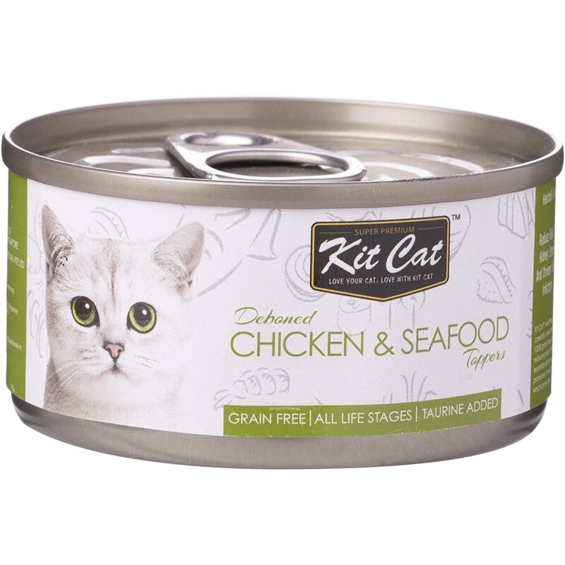 Kit Cat Tin Chicken & Seafood Toppers 80 g