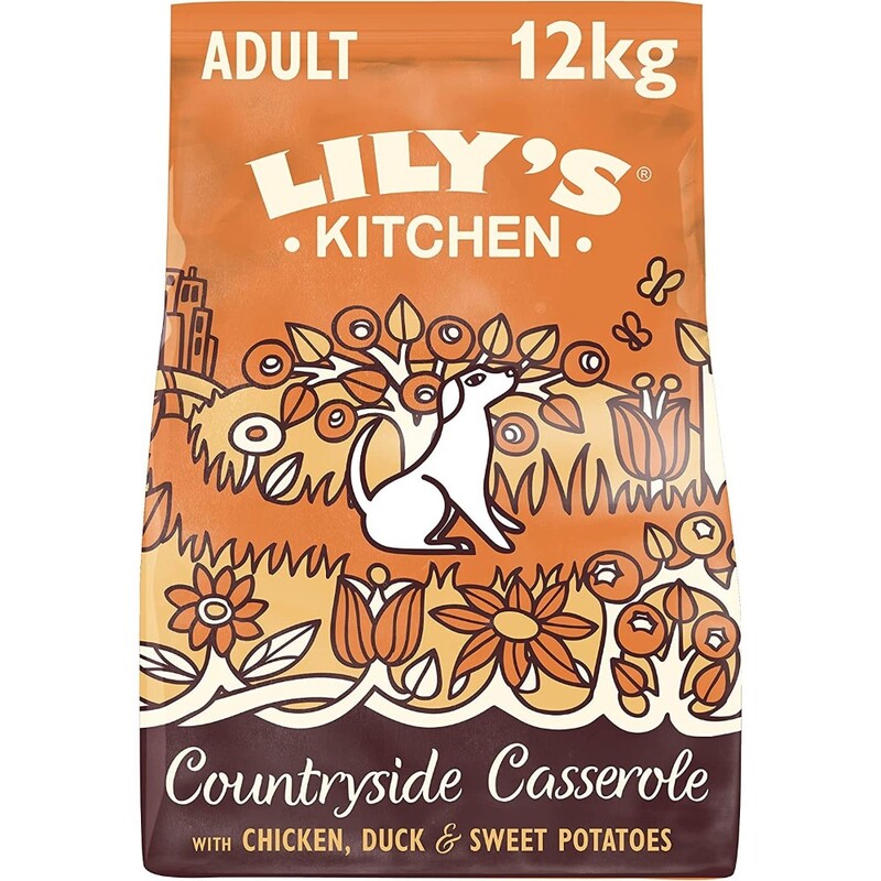 Lily's Kitchen Countryside Casserole with Chicken - Duck & Sweet Potatoes Adult Dry Dog Food (12Kg)