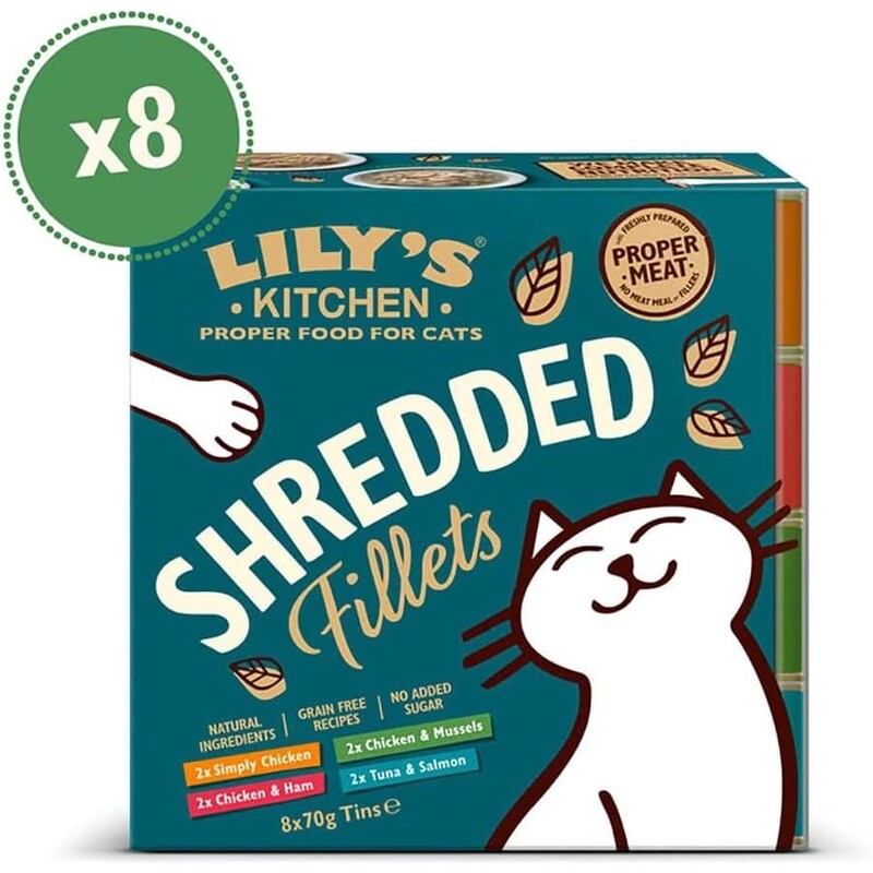 Lily's Kitchen Shredded Fillets Multipack Wet Cat Food (70 g) Lily's Kitchen Shredded Fillets Multipack Wet Cat Food (70 g)