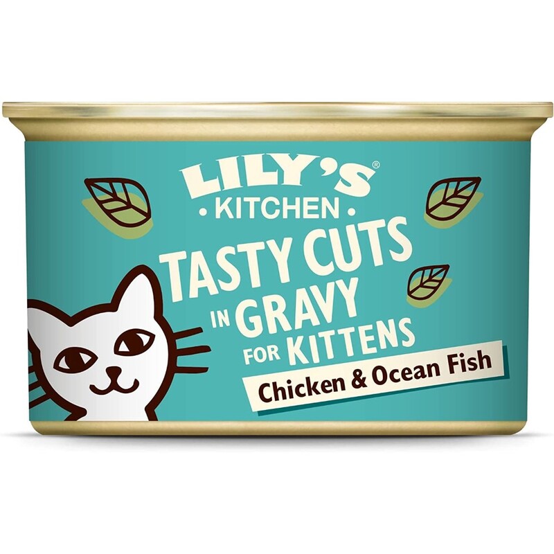 Lily's Kitchen Tasty Cuts Chicken & Ocean Fish Kitten Wet Food (85G) Lily's Kitchen Tasty Cuts Chicken & Ocean Fish Kitten Wet Food (85G)