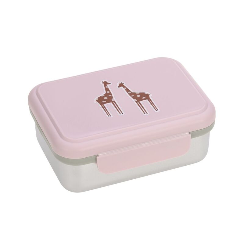 Lassig Kids Lunchbox Stainless Steel Safari Giraffe - Rose