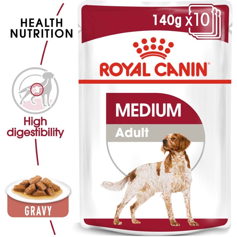 Royal Canin Size Health Nutrition Medium Adult Wet Food Pouches (12 x 85g)