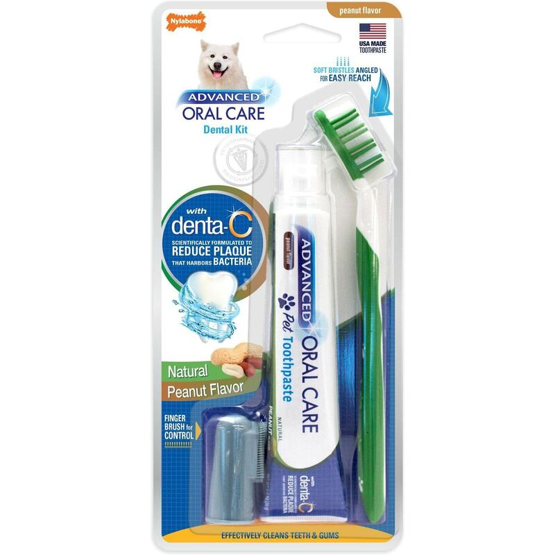 Nylabone Advanced Oral Care Natural Dog Dental Kit Peanut Flavor 2.5 Oz. Nylabone Advanced Oral Care Natural Dog Dental Kit Peanut Flavor 2.5 Oz.
