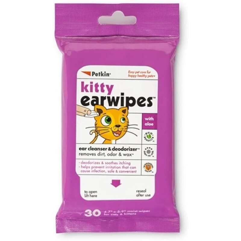 Petkin Kitty Ear Wipes 30Ct