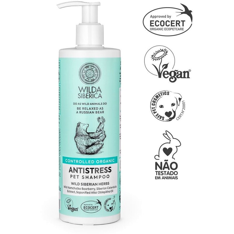 Wilda Siberica Controlled Organic - Natural & Vegan Antistress Pet Shampoo - 400 ml