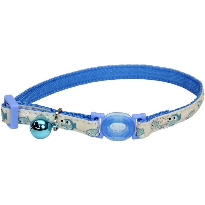 Coastal Safe Glow In The Dark Adjustable Blue Breakaway Cat Collar Coastal Safe Glow In The Dark Adjustable Blue Breakaway Cat Collar