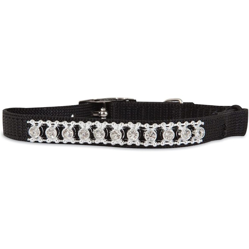 Petmate Bling Elastic Cat Collar - 3/8" x 8-10" - Black Petmate Bling Elastic Cat Collar - 3/8" x 8-10" - Black