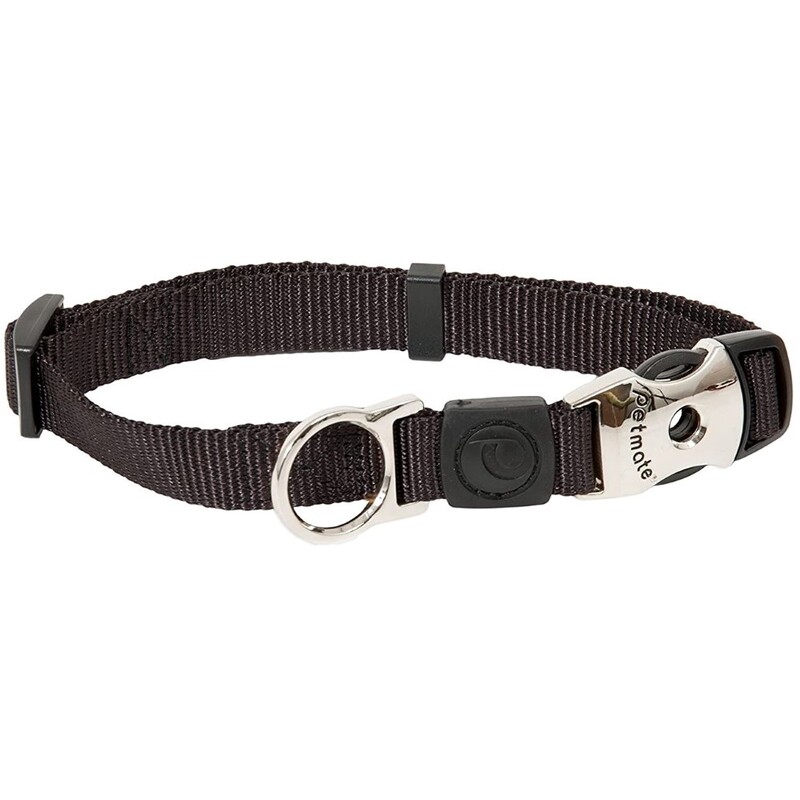 Petmate Signature Deluxe Collar - Coal - 5/8 x 10-16"