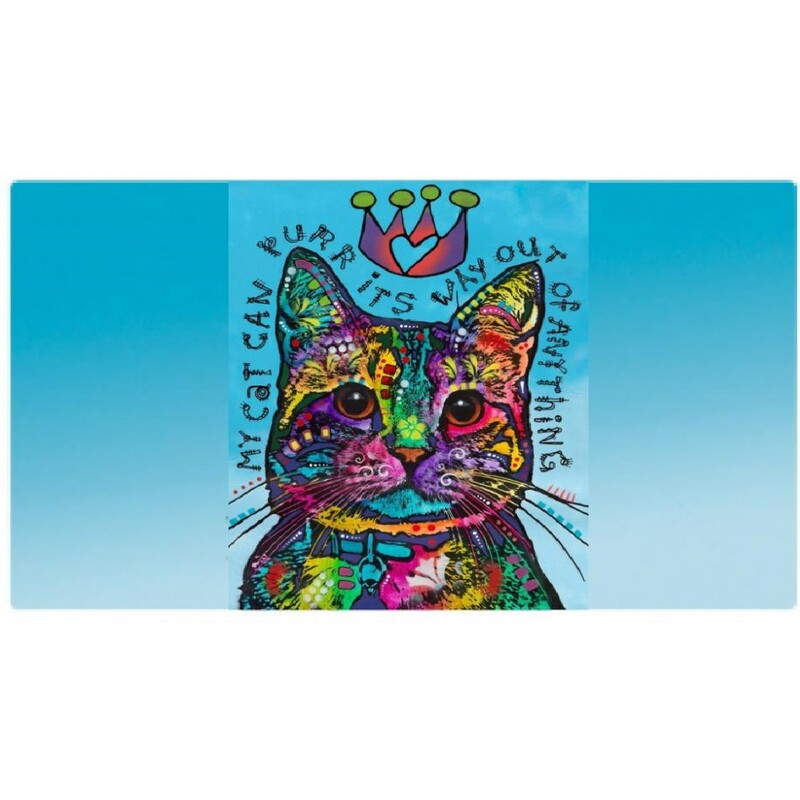 Drymate Cat Bowl Placemat Purr Its Way Out 12 x 20 inch/30 cm x 50 cm