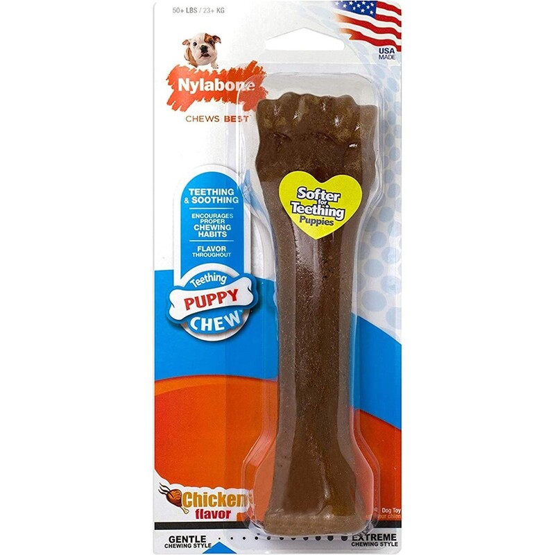 Nylabone Puppy Bone Chew Brown