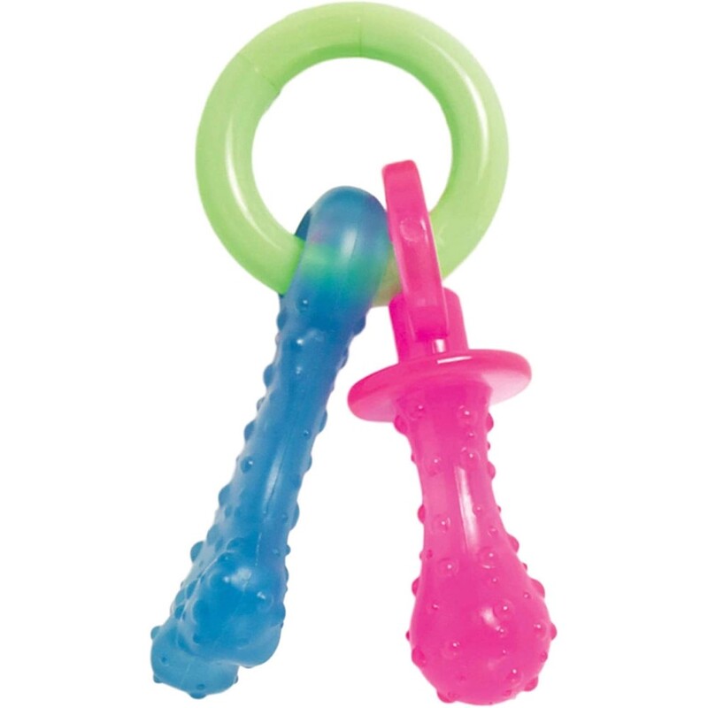 Nylabone Puppy Chew Teething Pacifier Bacon Flavor Small/Regular - Up To 25 Lbs.