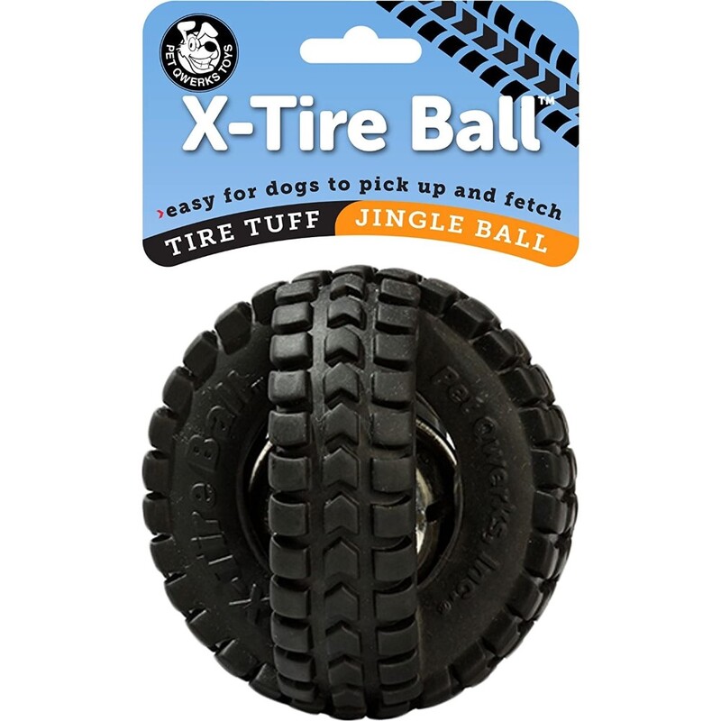 Pet Qwerks Jingle X-Tire Ball Dog Toy