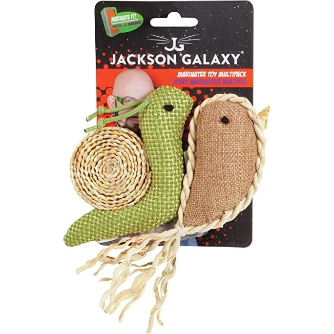 Petmate Jackson Galaxy Marinater Cat Toy Snail/Narwhal