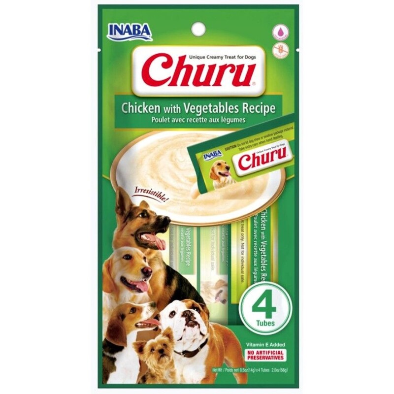 Inaba Churu Chicken with Vegetable Recipe 56G/4 Sticks Per Pack
