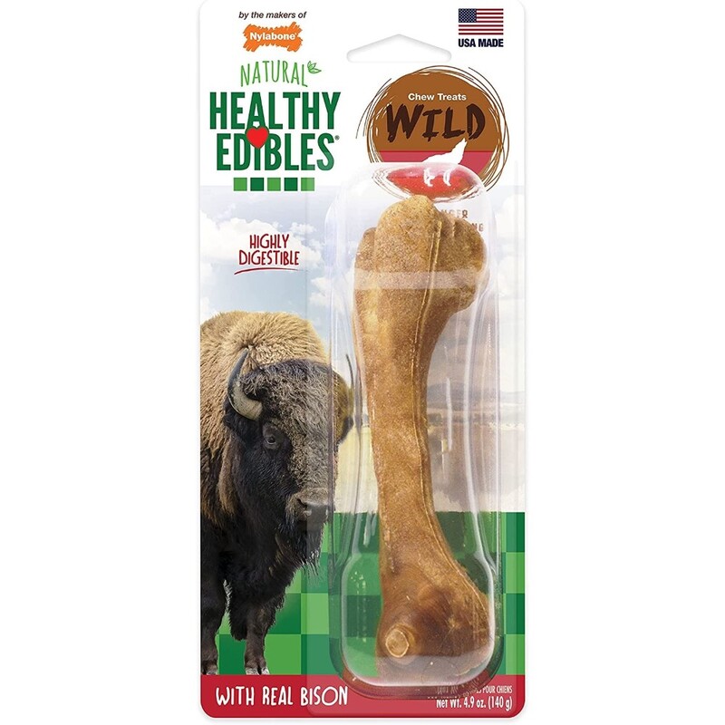 Nylabone Healthy Edibles Wild Bison 1 Count Large Nylabone Healthy Edibles Wild Bison 1 Count Large