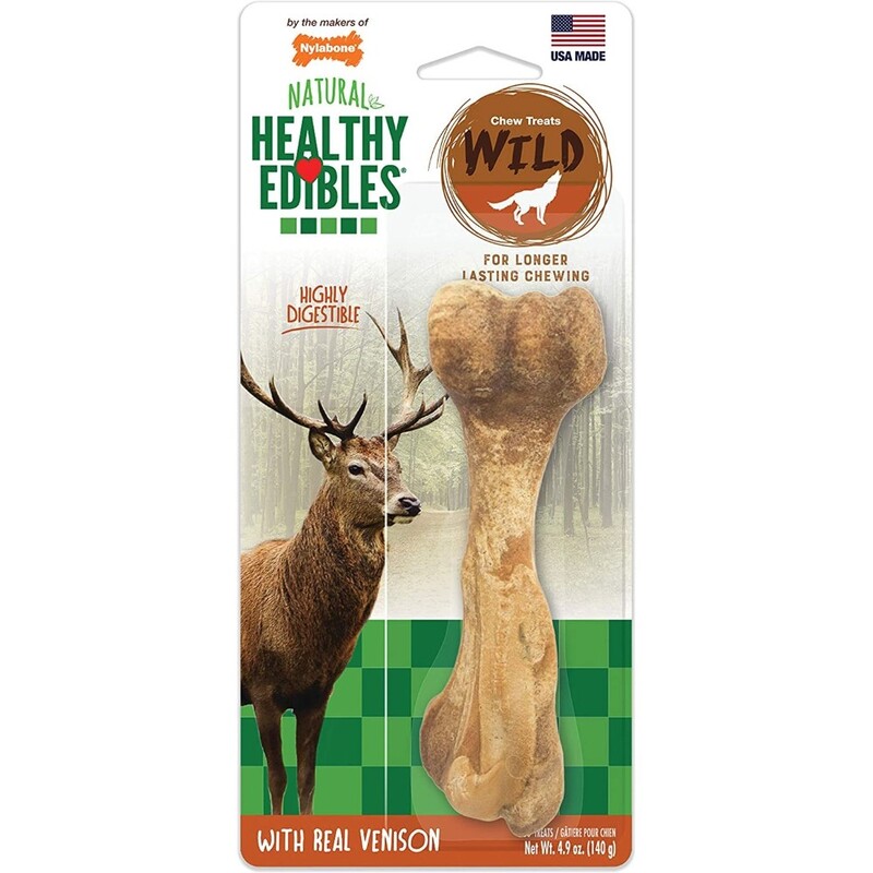 Nylabone Healthy Edibles Wild Venison Bone Large Nylabone Healthy Edibles Wild Venison Bone Large