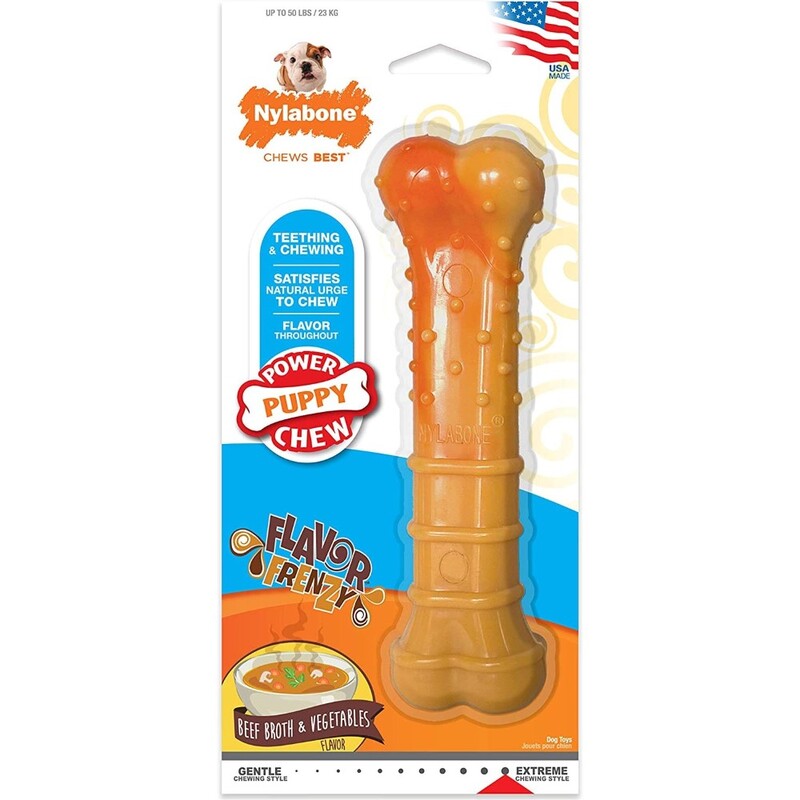 Nylabone Puppy Power Textured Nylon Puppy Chew Toy Beef Broth & Vegetables Large/Giant (1 Count) Nylabone Puppy Power Textured Nylon Puppy Chew Toy Beef Broth & Vegetables Large/Giant (1 Count)