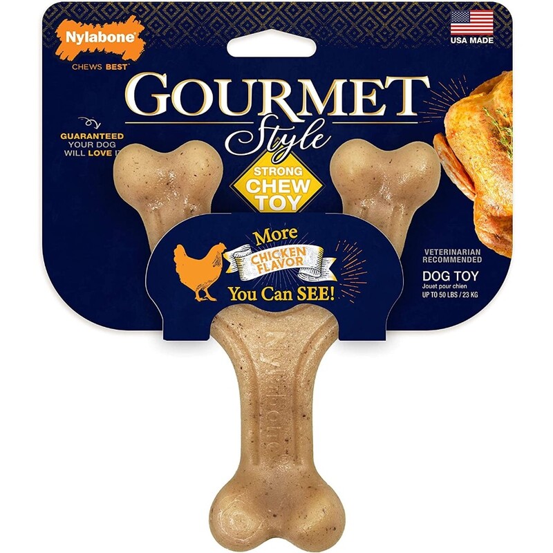 Nylabone Strong Chew Wishbone Chicken Gnt Gourmet Style