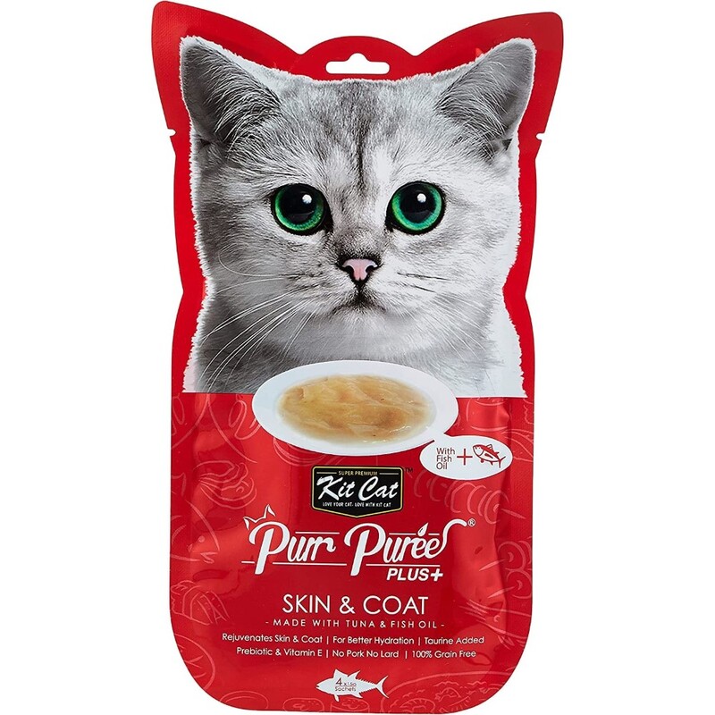 Kit Cat Pureeplus Skin & Coat (Tuna) 60 grm Kit Cat Pureeplus Skin & Coat (Tuna) 60 grm