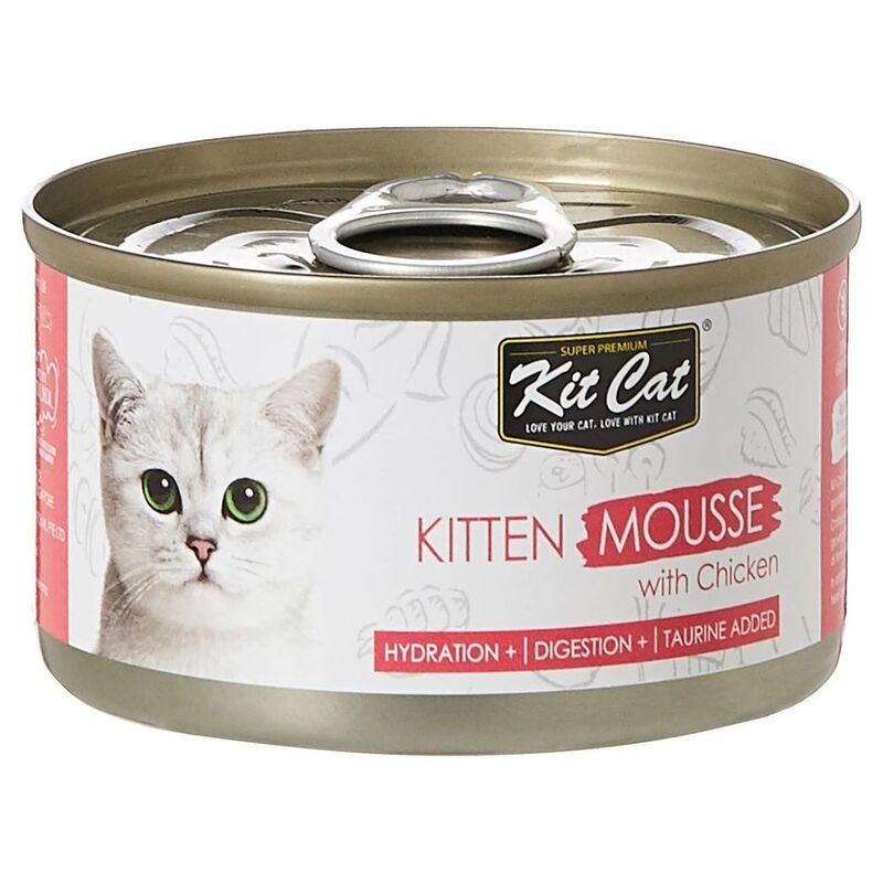 Kit Cat Tuna Mousse with Chicken Topper 80g Kit Cat Tuna Mousse with Chicken Topper 80g