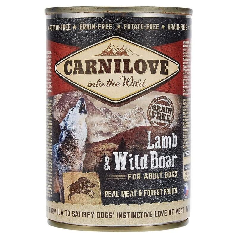 Carnilove Lamb & Wild Boar For Adult Dogs (Wet Food Cans) 400g