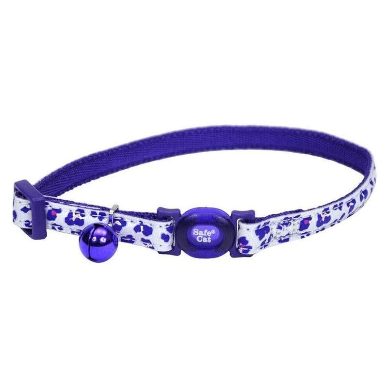 Coastal 3/8-Inch Safe Cat Glow In The Dark Adj.Collar Glowing Purple Leopard Coastal 3/8-Inch Safe Cat Glow In The Dark Adj.Collar Glowing Purple Leopard