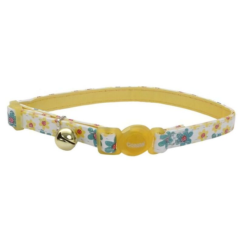 Coastal 3/8-Inch Safe Cat Flower Frenzy Adj.Breakaway Collar Yellow Coastal 3/8-Inch Safe Cat Flower Frenzy Adj.Breakaway Collar Yellow