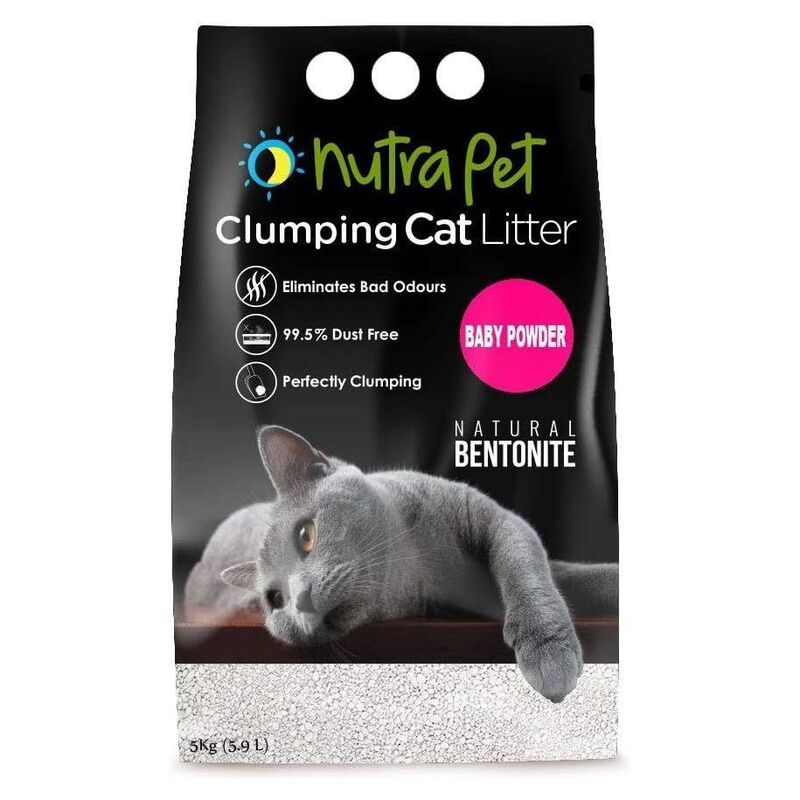 Nutrapet Baby Powder White Compact Cat Litter 5Kg