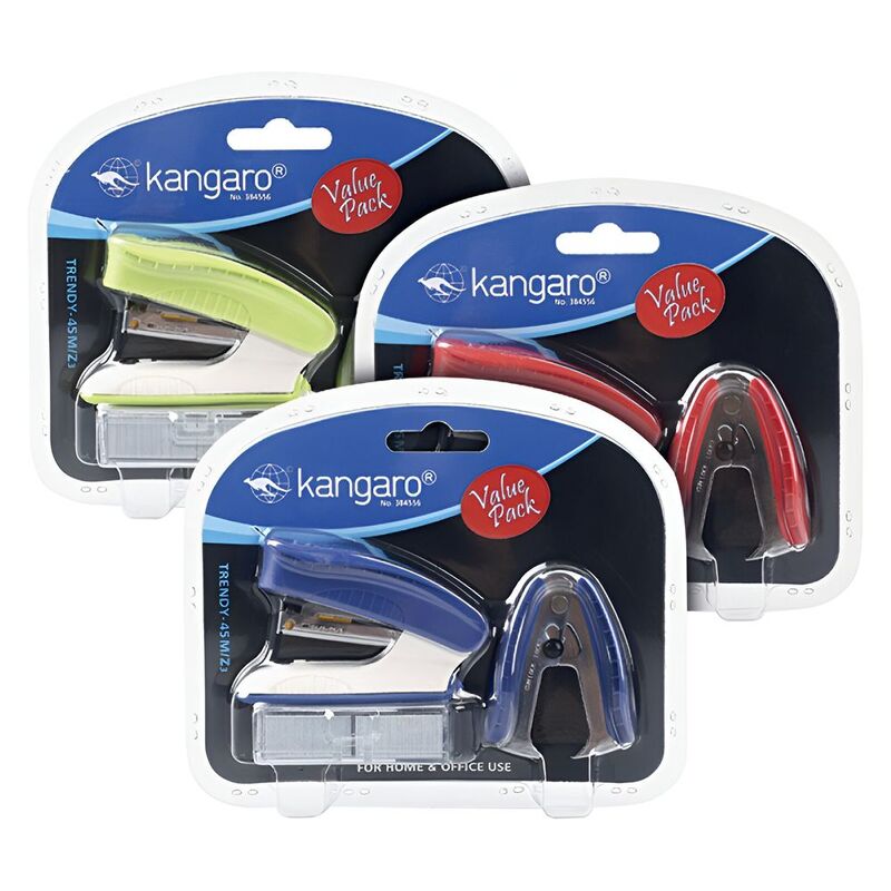 Kangaro Trendy 45M/Z3 Stapler (Assorted Colors - Includes 1)