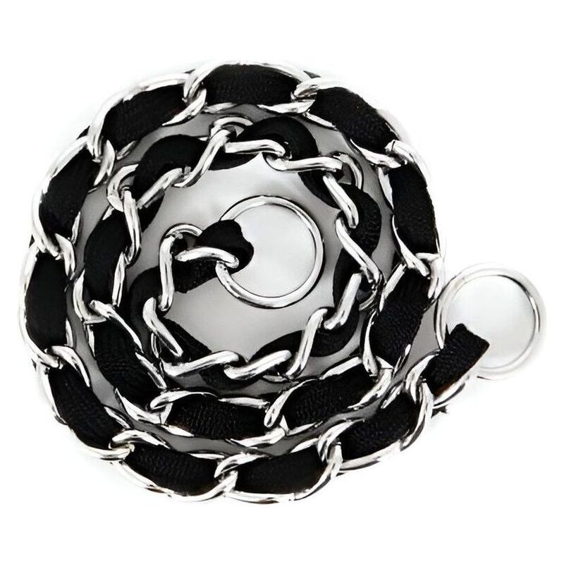 Petmate Comfort Chain Dog Collar 2.5mm x 22-Inch Black