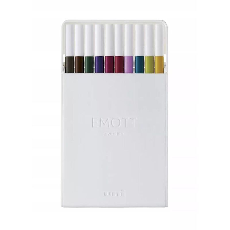 Uni Emott Ever Fine No.03 Pens (Set of 10)