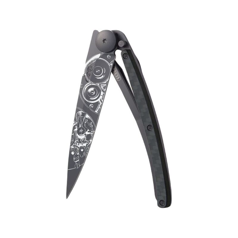 Deejo 37G Pocket Knife - Carbon Fiber/Watch Movement (Black) Deejo 37G Pocket Knife - Carbon Fiber/Watch Movement (Black)