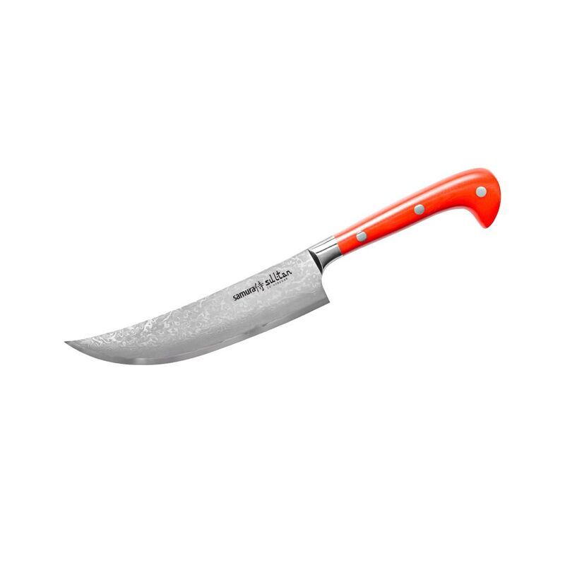 Samura Sultan Stainless Steel Pichak Knife (6.5-Inch/159 mm) - Red