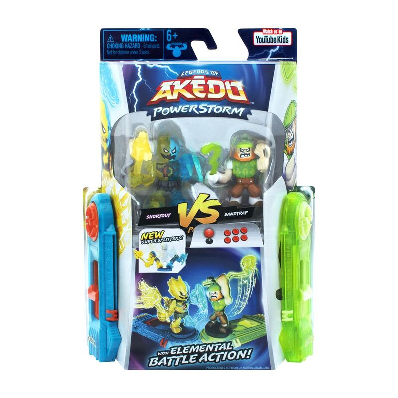 Legends Of Akedo Powerstorm Shortout Vs Sandtrap Versus Pack 15194