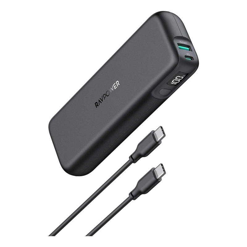 RavPower RP-Pb203 PD Pioneer 15000mAh 30W 2-Port Portable Charger USB-C Power Bank - Black RavPower RP-Pb203 PD Pioneer 15000mAh 30W 2-Port Portable Charger USB-C Power Bank - Black