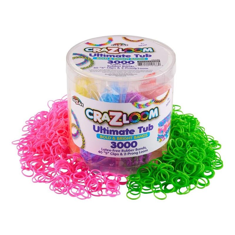 Cra-Z-Art Loom Tub Fulla of Bands Small (3000) Cra-Z-Art Loom Tub Fulla of Bands Small (3000)