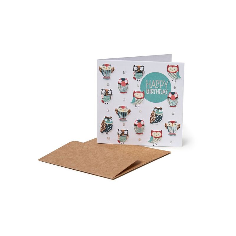 Legami Greeting Card - Small - Owls (7 x 7 cm)