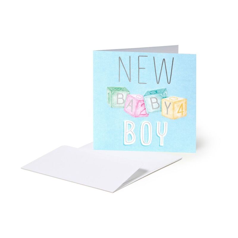 Legami Greeting Card - Small - New Baby Boy (7 x 7 cm) Legami Greeting Card - Small - New Baby Boy (7 x 7 cm)