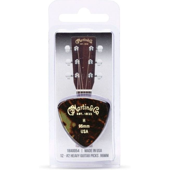 Martin No.2 Standard 346 Guitar Pick Pack - Heavy 0.96mm - 12 Picks