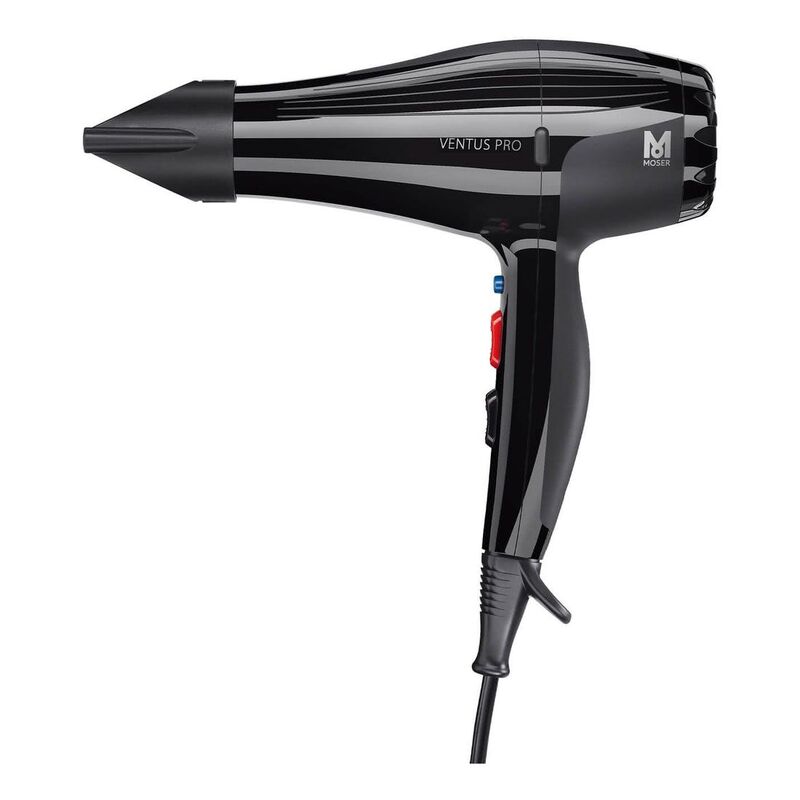 Moser Ventus Pro Premium 2200W Compact Professional Hair Dryer - Black/Silver