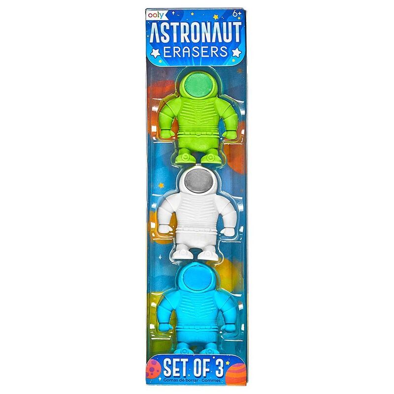 OOLY Astronaut Erasers (Set of 3) OOLY Astronaut Erasers (Set of 3)
