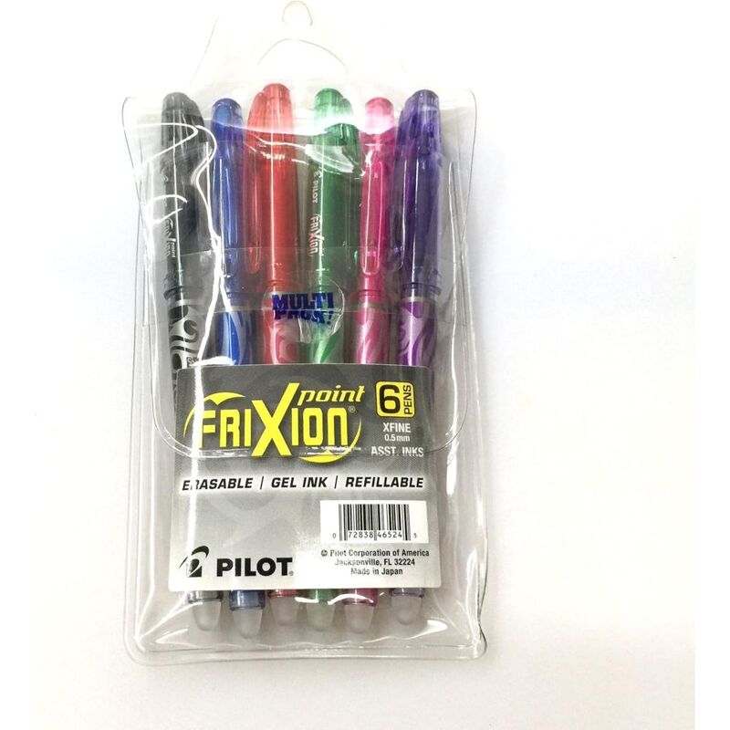 Pilot Frixion Needle Point Pens 05 BL-FRP5-BT6-L (Pack of 6)