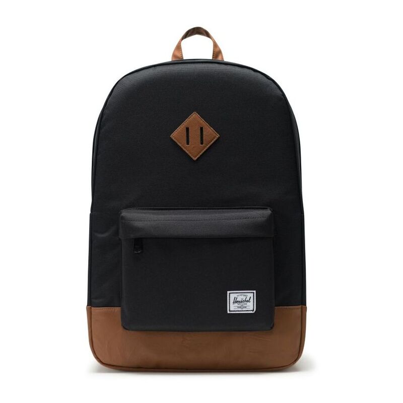 Herschel Heritage Black/Tan Synthetic Leather Backpack Herschel Heritage Black/Tan Synthetic Leather Backpack