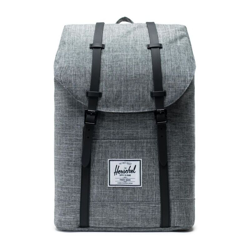 Herschel Retreat Raven Crosshatch/Black Rubber Backpack