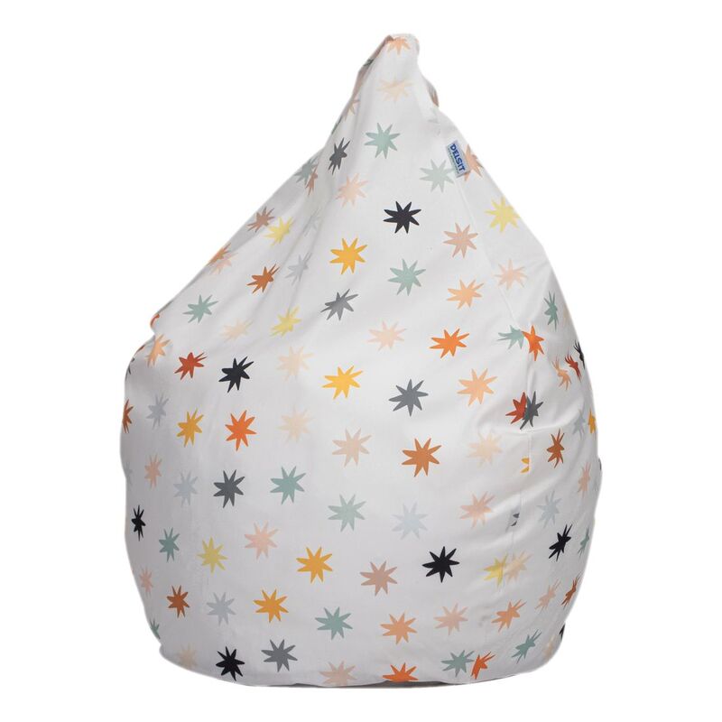 Delsit Stars Droplet Bean Chair - White